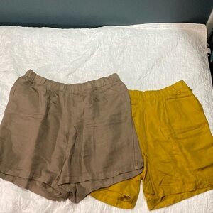 2 J. Jill Linen Blend Shorts Size 1X/XL